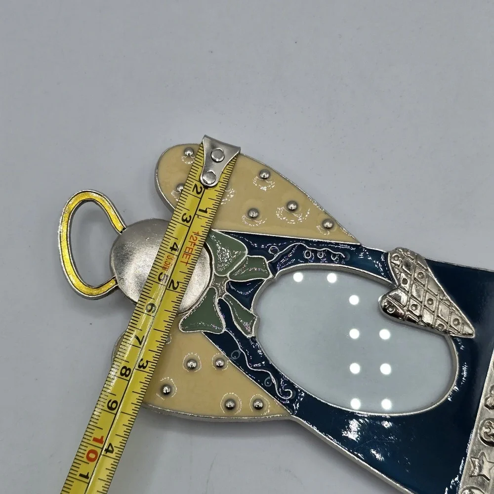 Vtg‎ Giftco Angel Multicolor Metal Floral Photo Picture Frame Free Standing